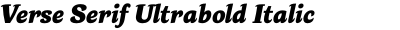 Verse Serif Ultrabold Italic